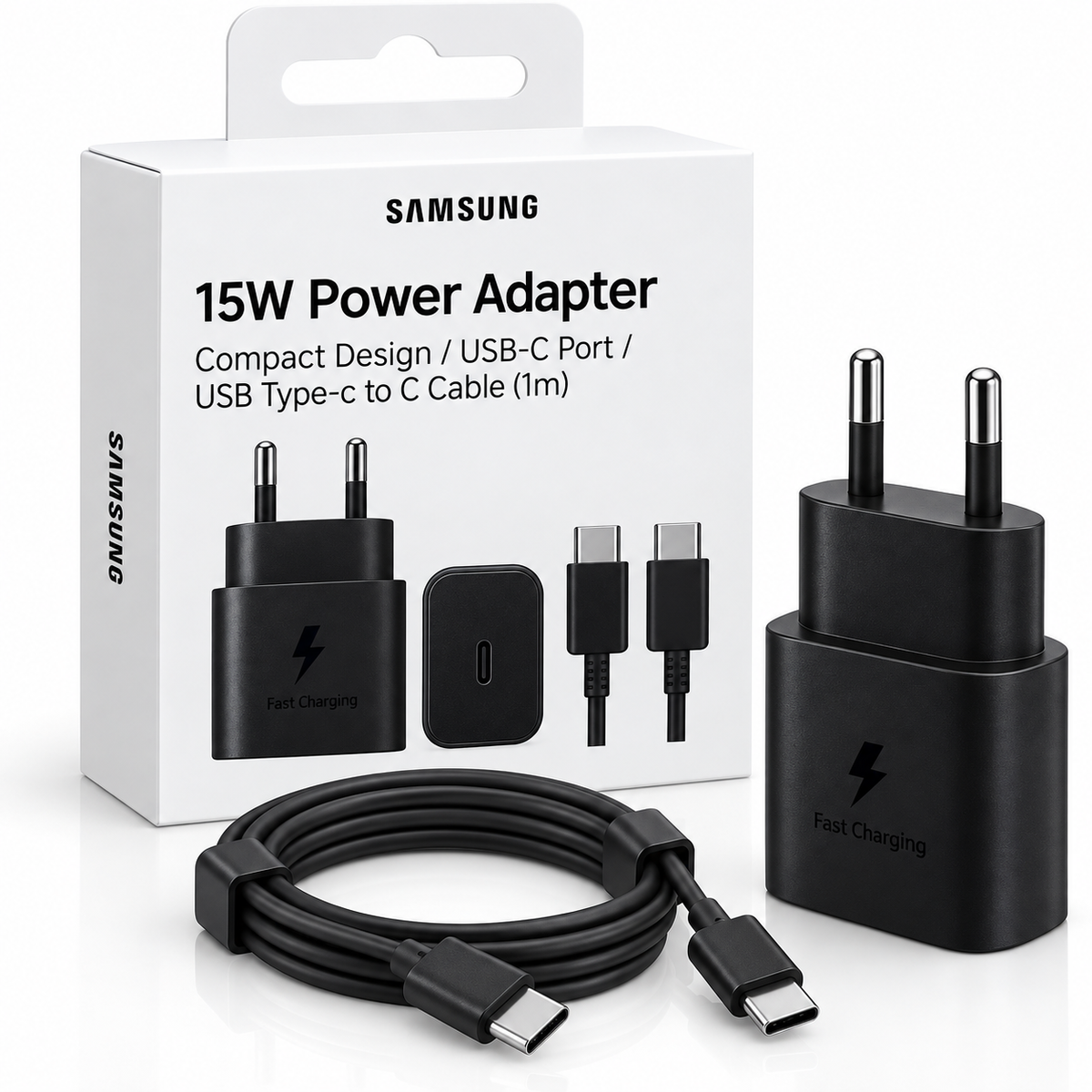 Cargador Samsung 15W + Cable USB-C