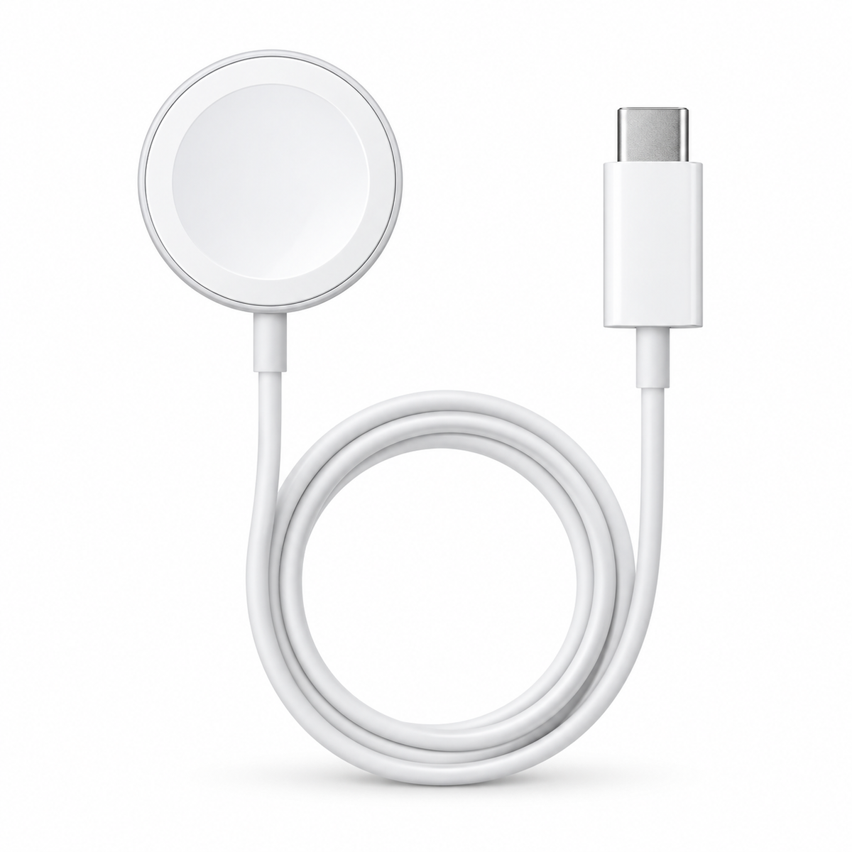 Cargador Apple Watch USB-C — imagen profesional sobre fondo blanco