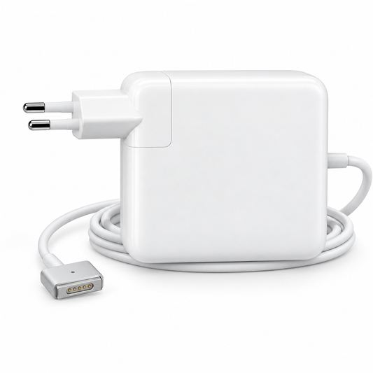Cargador MacBook M2 45W — imagen profesional sobre fondo blanco