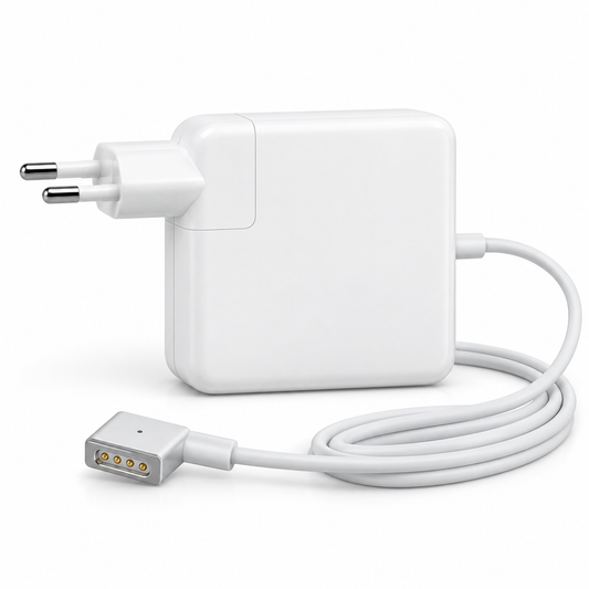 Cargador MacBook M2 60W — imagen profesional sobre fondo blanco