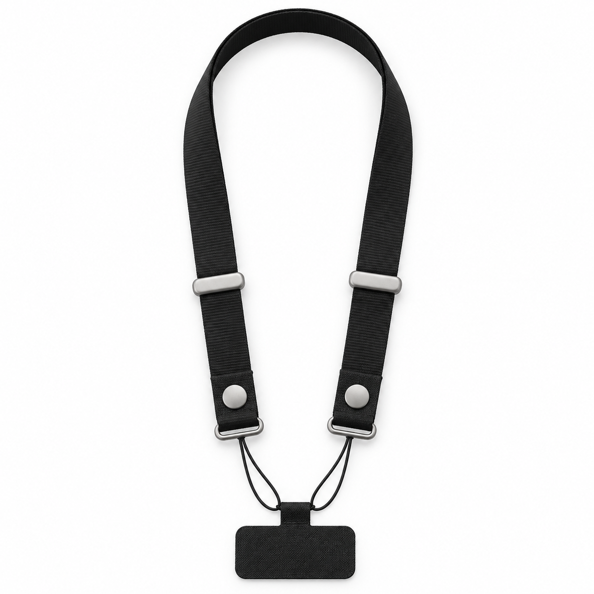 Crossbody strap para cuello — fotografía profesional sobre fondo blanco