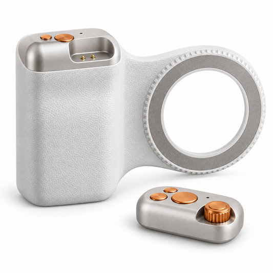 Grip MagSafe para fotografía — fotografía profesional sobre fondo blanco